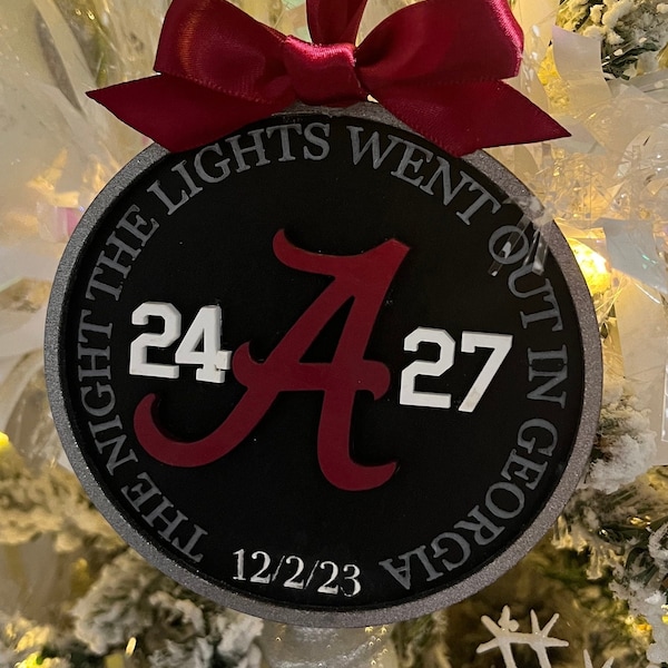 Alabama beats Georgia ornament, Bama Beats Georgia, Christmas ornament,  Bama beats Dawgs ornament, Bama beats Georgia car charm