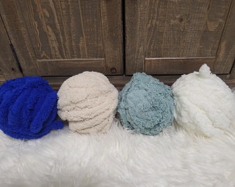 Jumbo Chenille Yarn, Chunky Chenille Yarn, X-Large Chunky Yarn, 3 cm Yarn