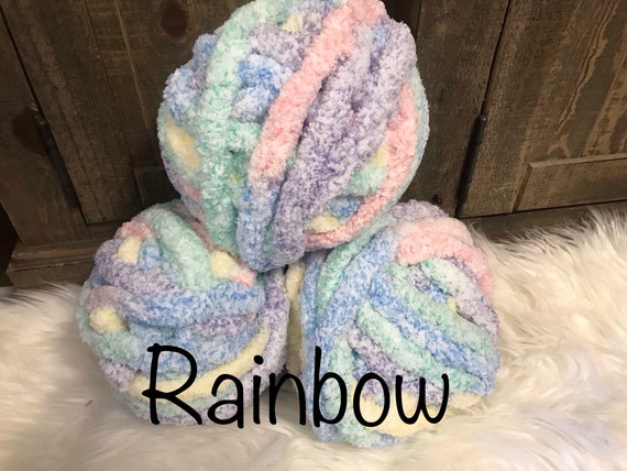 130 Grams Multicolor Chunky Ball Yarn, 25m Soft Chunky Yarn, Crochet Yarn  for Arm Knitting and Crafting, Chunky Blanket Yarn, Polyester Yarn 