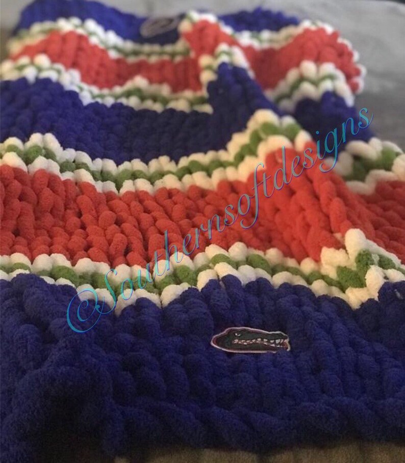 Florida Gators Collegiate Blankets Chunky Knit Blanket Etsy