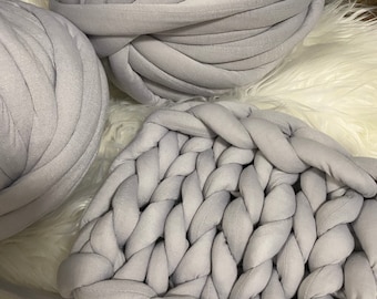 Cotton Tube, Cotton Yarn, Giant Yarn, Bulky Yarn, Chunky Yarn, Knot Free, Chunky Vegan Yarn, Chunky Knit, arm knitting