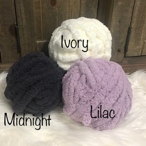 New Color! Lilac Chunky Yarn, 45 COLORS AVAILABLE, Chunky yarn, Arm Knitting Yarn, Chunky Chenille Yarn, Chunky Vegan Yarn, Chunky  Knit,