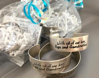 Customized Cuffs, Customized Bracelet, For Women or Children, Your Own Words, Inspirational Gift, Engraved Bracelet