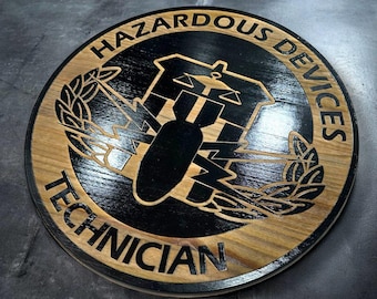 Police Decor, Crisis Negotiator Wall Hanger, Hazardous Device Technician Hanger, Police Hanger