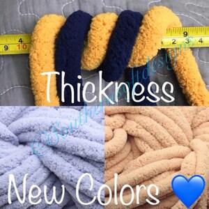 Chunky Chenille Yarn, Arm Knitting, 36 Colors, 26 Yards (300grams) image 4