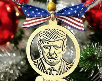 Trump 2024 Ornament, MAGA Ornament, DJT Ornament