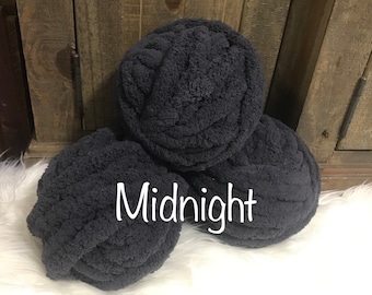 Chunky Chenille Yarn, Arm Knitting, Vegan Yarn (26 Yards)