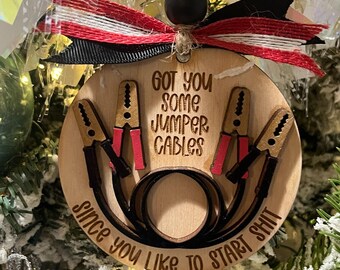 Start Shit Ornament, Gag Gift, Gag Ornament, Funny Ornament