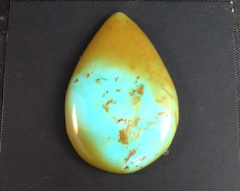 Kingman Turquoise/Poly-chrome/ Two-tone turquoise/ Free Form Cabochon/ Tear drop/ Not backed/Arizona turquoise/tcff51