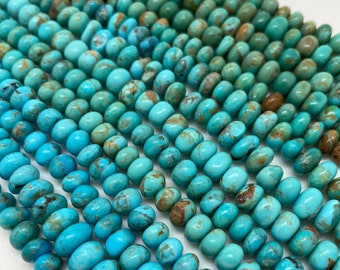 Kingman Turquoise Side Drilled Nugget Beads/ 8" Bead Strand/ Sold by Strand