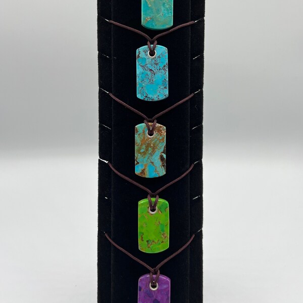 Colliers pour chien Kingman turquoise - longueur réglable - bijoux unisexes - sud-ouest, western, bohème