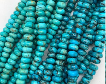 Blue Turquoise Nuggets Beads Dark Blue turquoise Arizona Turquoise 13 long strand Natural Beads