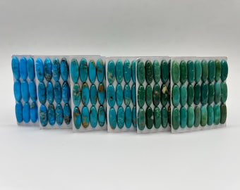 6x18mm OVAL - Kingman Turquoise Calibrated Cabochons - Sold Individually