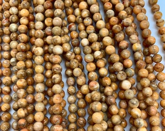 6 mm Round Coral Bead 16&quot; Strand