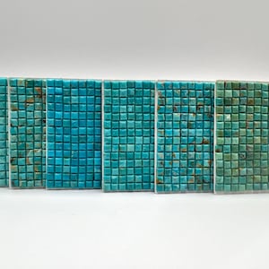 4mm VIERKANT - Kingman Turquoise gekalibreerde cabochons - afzonderlijk verkocht - verkocht per kaart - gestabiliseerd, natuurlijke kleur
