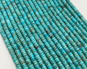 Kingman Turquoise 4-4.5mm Heishi Beads 16 quot Bead Strand Sold by Strand