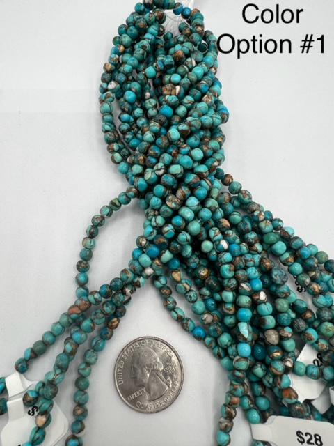 スパイニーオイスター＆キングマンターコイズ 5-6 mm セミラウンド