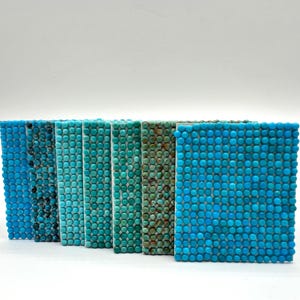 3mm ROUND - Kingman Turquoise Calibrated Cabochons - Sold Individually - Sold by Cabochon Card - Stabilized, Natural Color