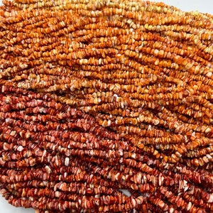 Spiny Oyster Chip Strands - 16&quot; Strands - Sold Individually