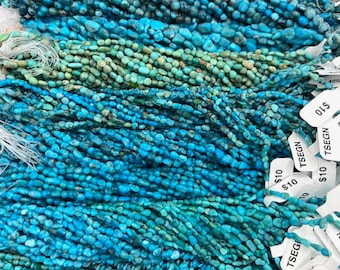 Kingman Turquoise Clearance Beads Bundles - Sold by Bundle of 10 Strands - PP3