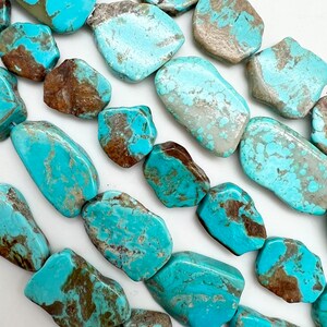 Kingman Turquoise Slab Beads/ Sold by Strand/ Group 5