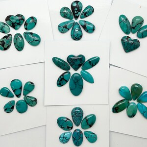 Vintage Hubei Chinese Turquoise Suites/ Freeform Cabochons/ Sold Individually/ Group 22