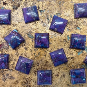 Mohave Purple 10mm Square Cabochons/ Sold Individually/ Calibrated Cabs