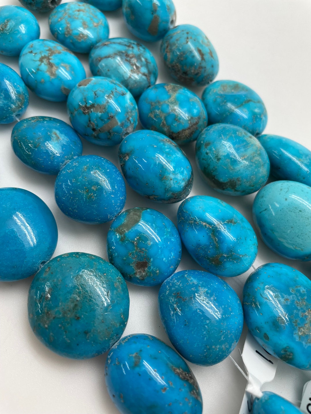 Kingman Turquoise Smooth Cut Nugget Beads/ Sold by Strand/ Group 3 - Etsy