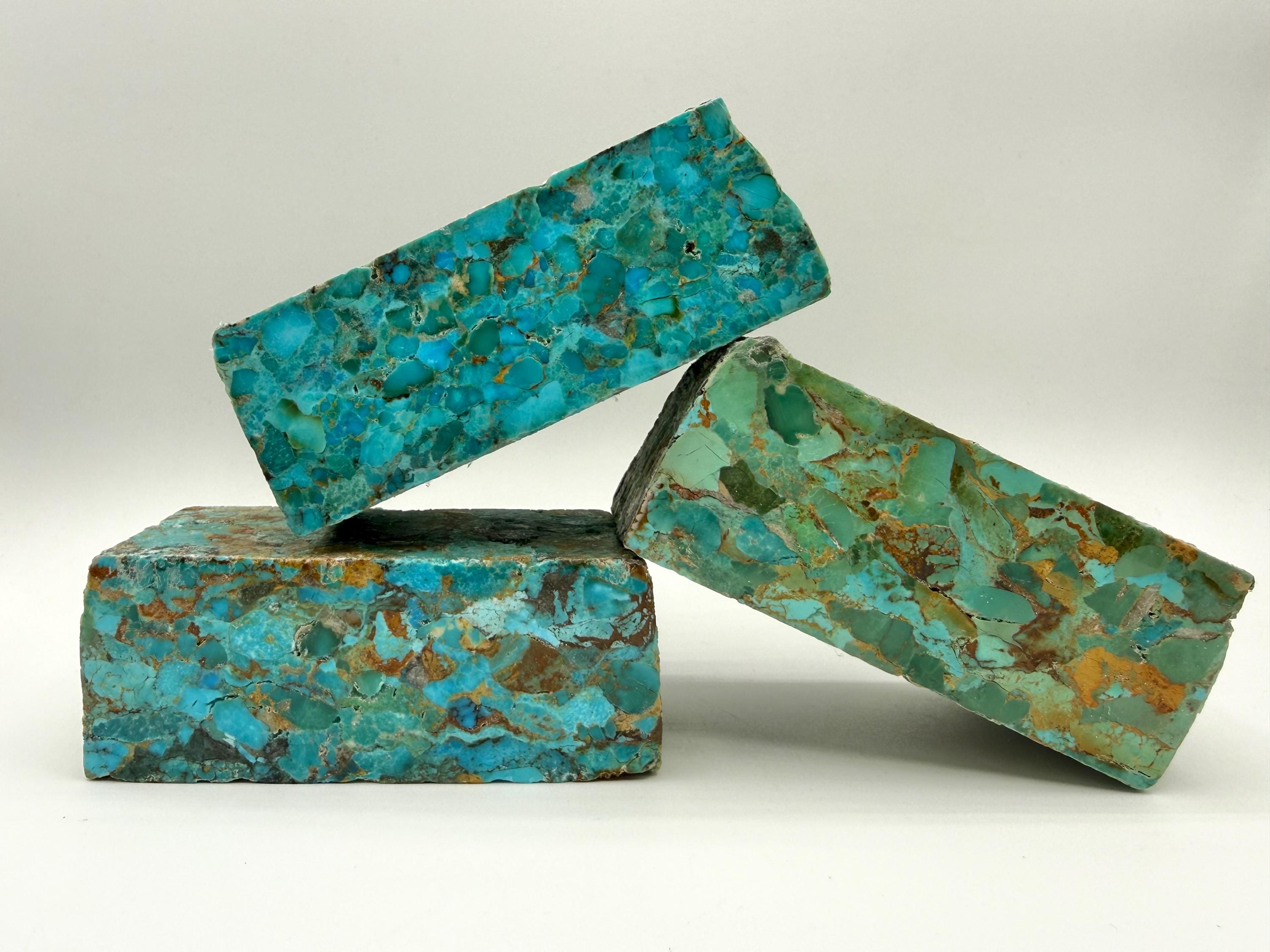 Kingman Turquoise Compressed Nugget Composites - Etsy