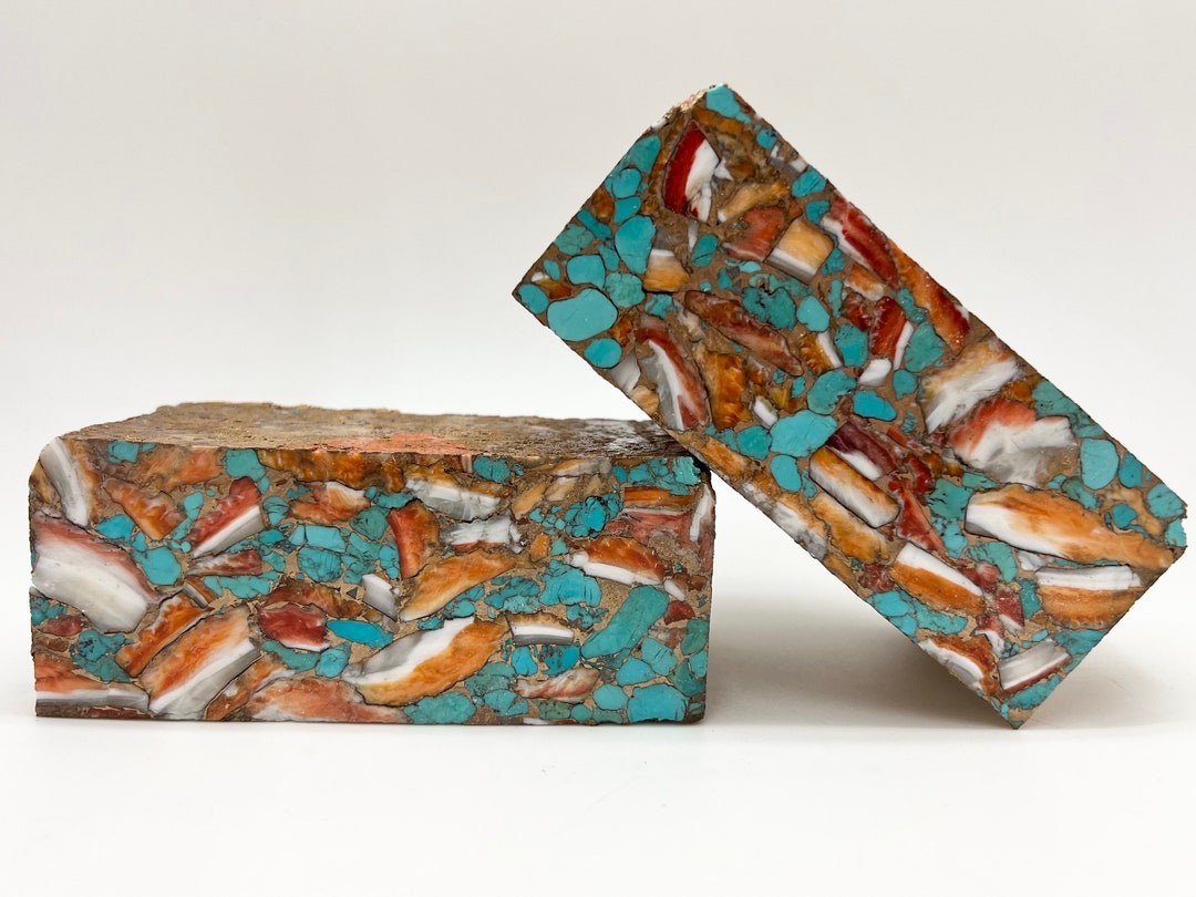 Spiny Oyster Shell, Kingman Turquoise & Bronze Kingman Turquoise Mine