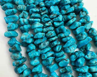 Kingman Turquoise Ithica Peak Chip Strands - Sold By 8" Strand - Group 1