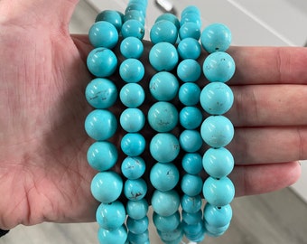 5pcs Handmade Clay Indonesia Beads Round Ball Beaded Loose Beads Craft Blue 20mm