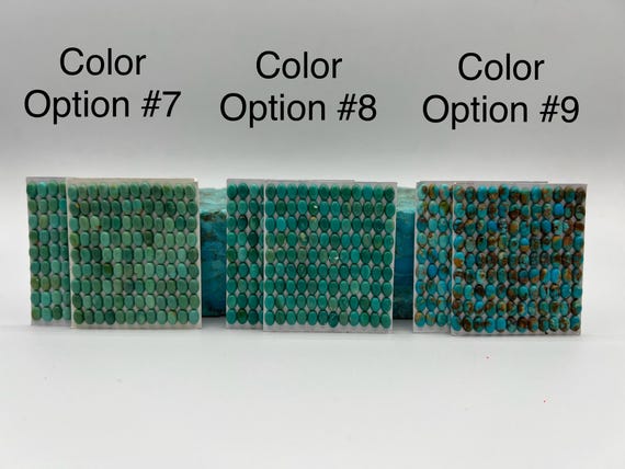 4x6mm OVAL - Kingman Turquoise Calibrated Cabochons - Sold Individually - Sold by Card - Stabilized, Natural Color
