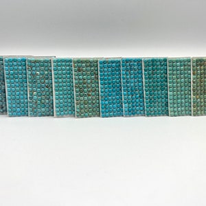 4mm ROUND - Kingman Turquoise Calibrated Cabochons - Sold Individually - Sold by Card - Stabilized, Natural Color