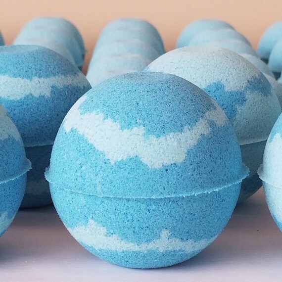 blue bath bombs for baby shower