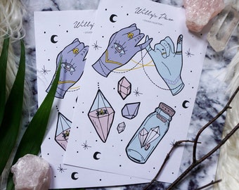 Sticker, Aufkleber, Filofax, Bullet Journal, Set "Magic"