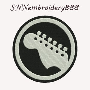 7 taille -Basse-guitare- logo Broderie design Téléchargement instantané 9 Formats Motif de broderie. Conception de broderie de machine pour tissu de coton