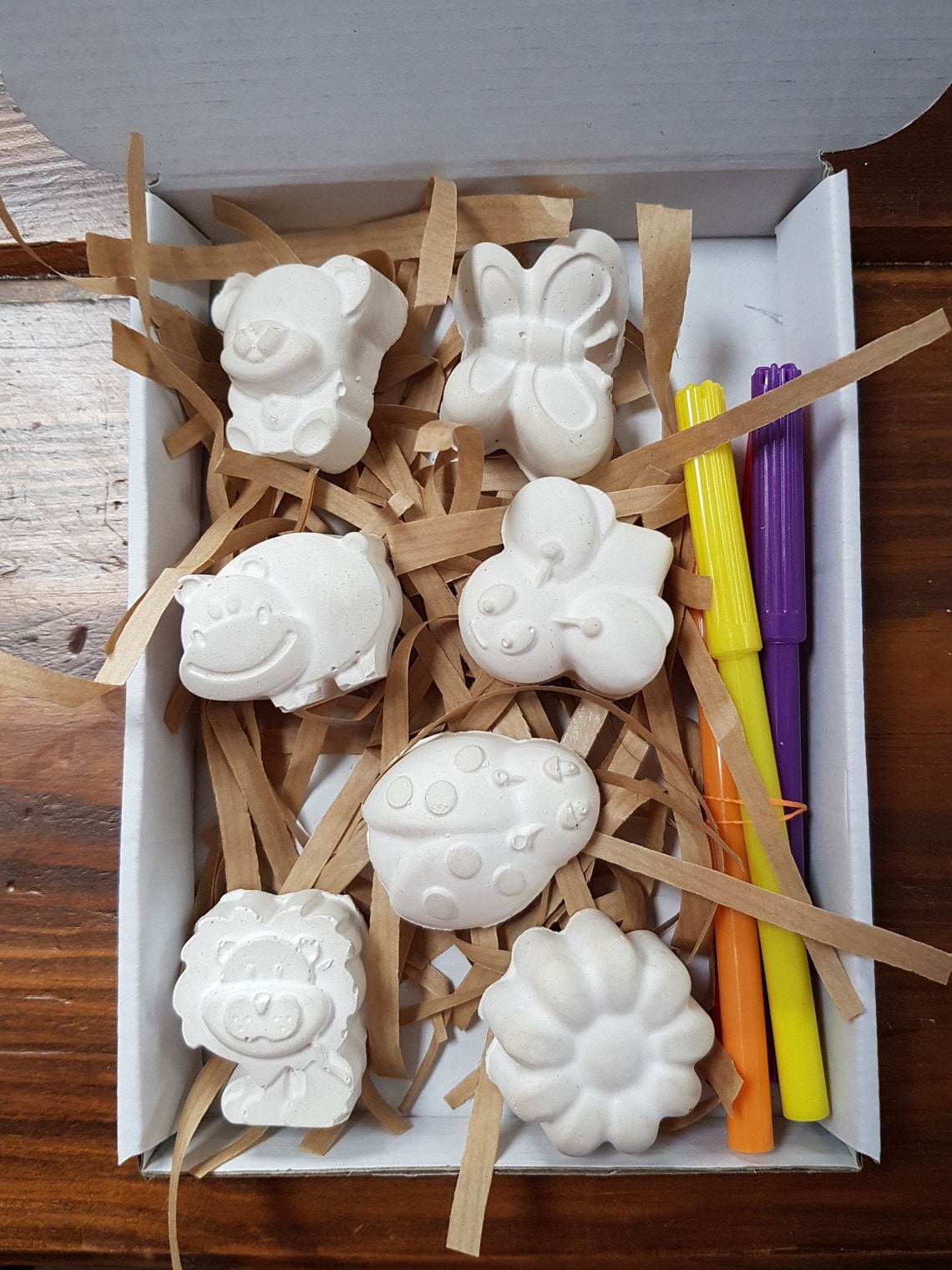 Paint Your Own Plaster Insects and Animals Kit. Handmade Ready Etsy