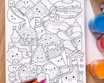 junk food coloring etsy