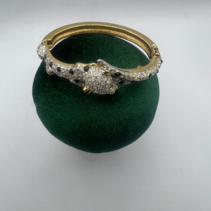 Lounging Leopard Bangle Bracelet