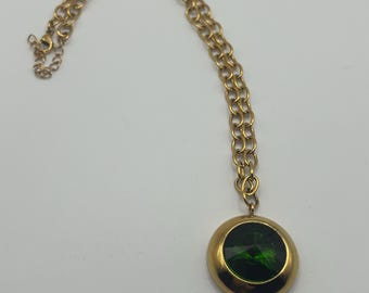 Colgante Sawarovski Rivoli en collar dorado