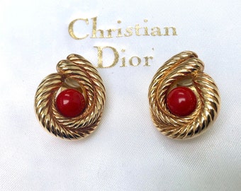 Vintage Christian Dior Clip Earrings, Designer New Old Stock on CD Jewellery Card