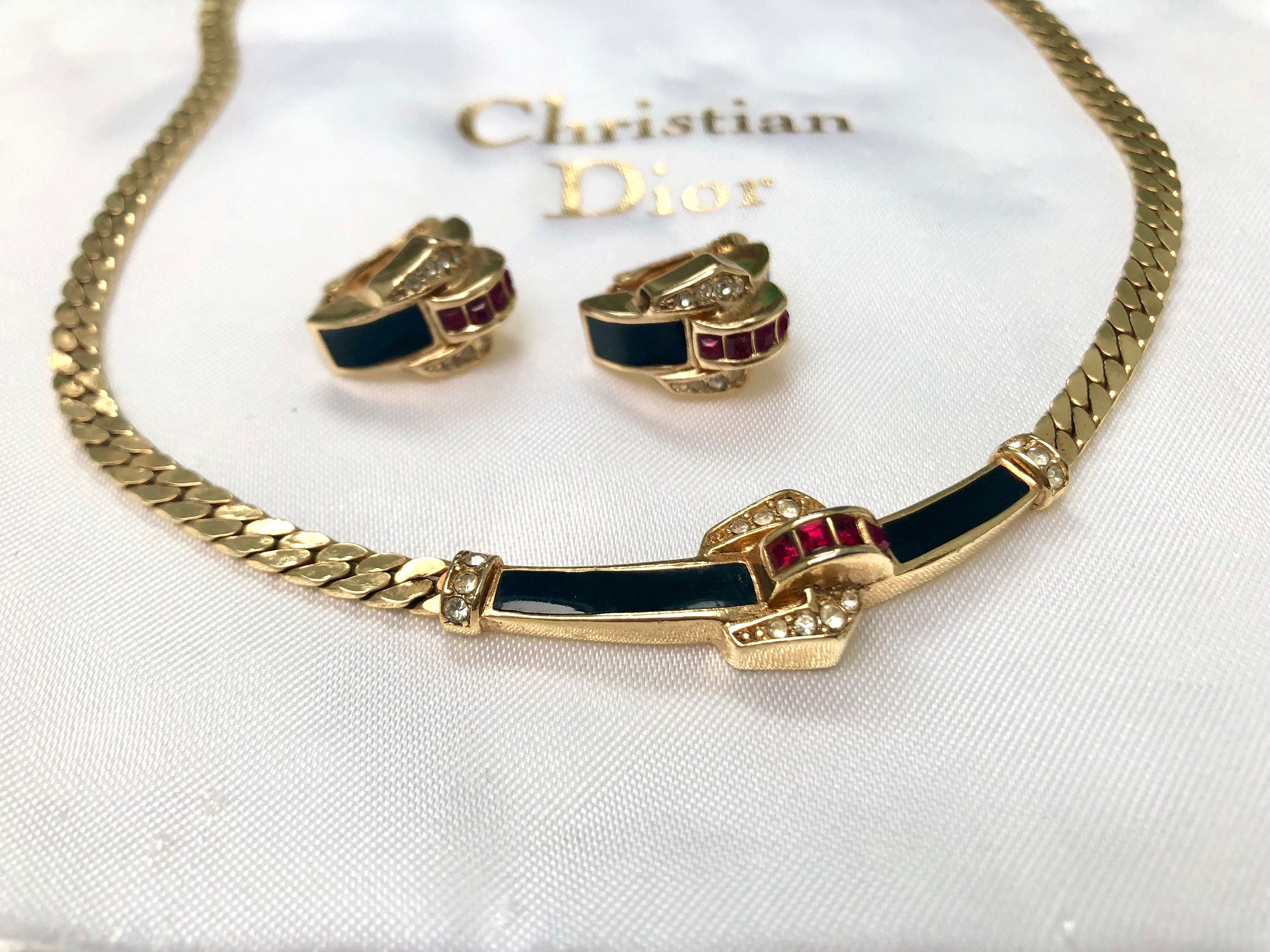 Christian Dior Necklace metal/Rhinestone gold Women Used – JP-BRANDS.com