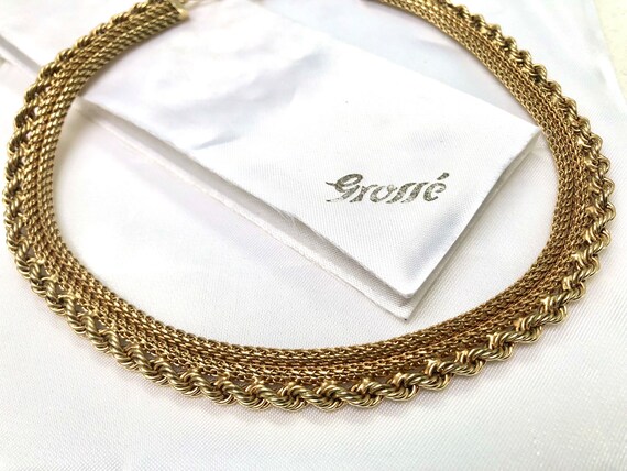 Vintage Grosse 1959 Gold Plated Collar Necklace - Etsy 日本
