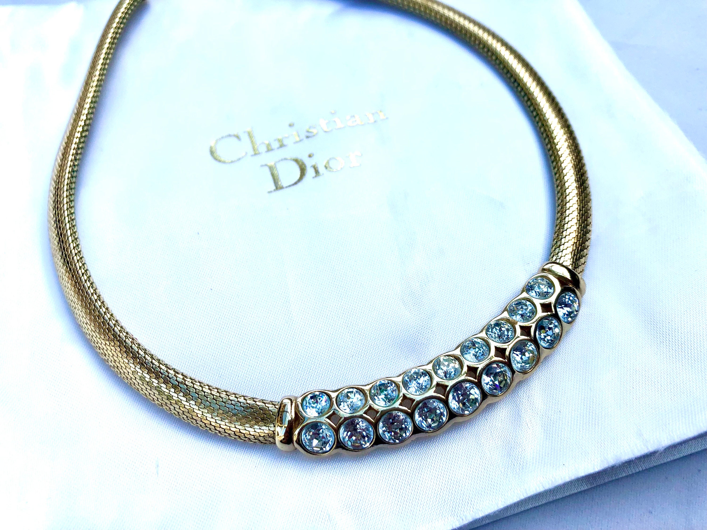 Christian Dior Logo Pendant Necklace