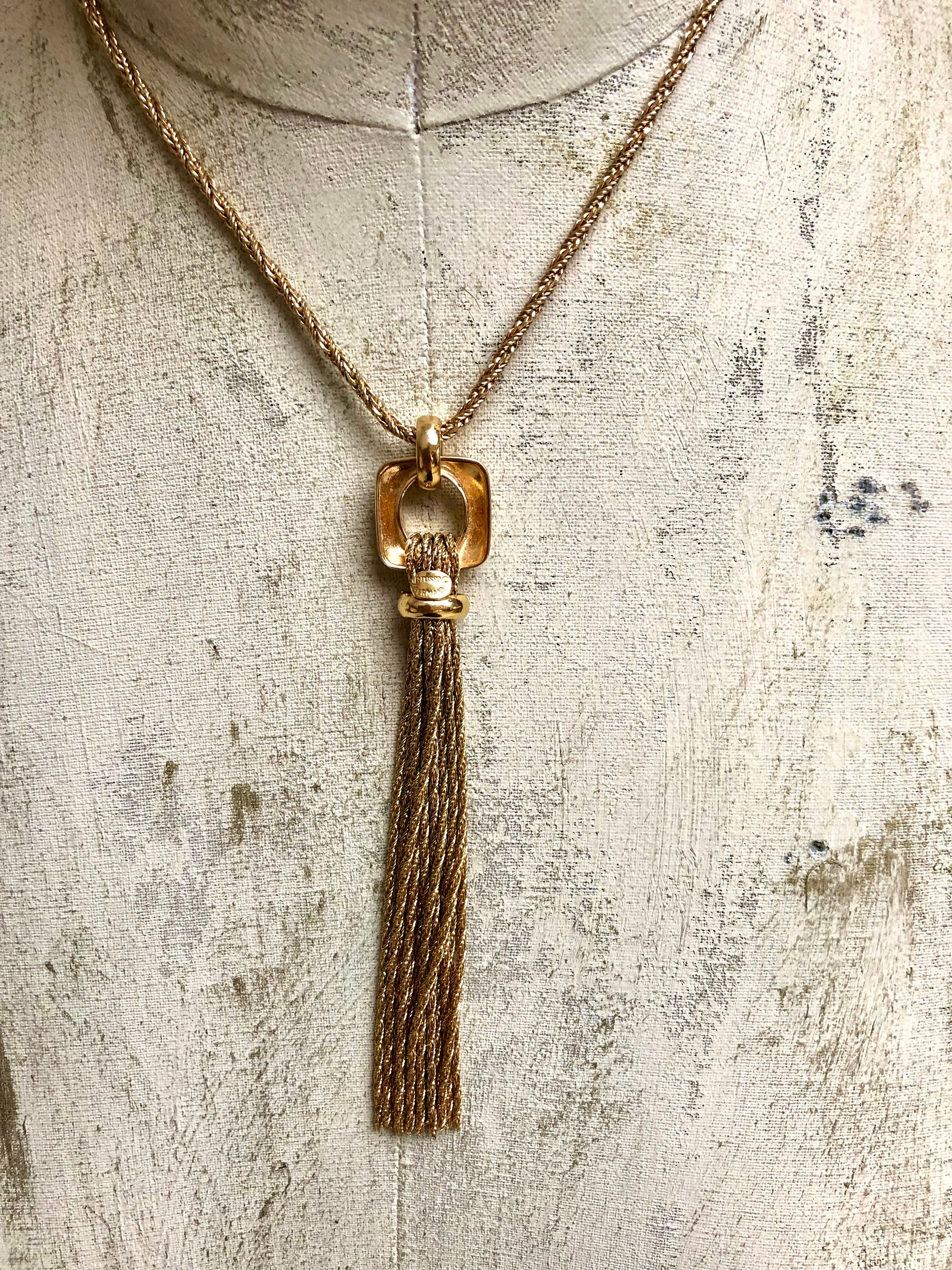 Vintage Grosse Tassel Pendant Necklace Etsy