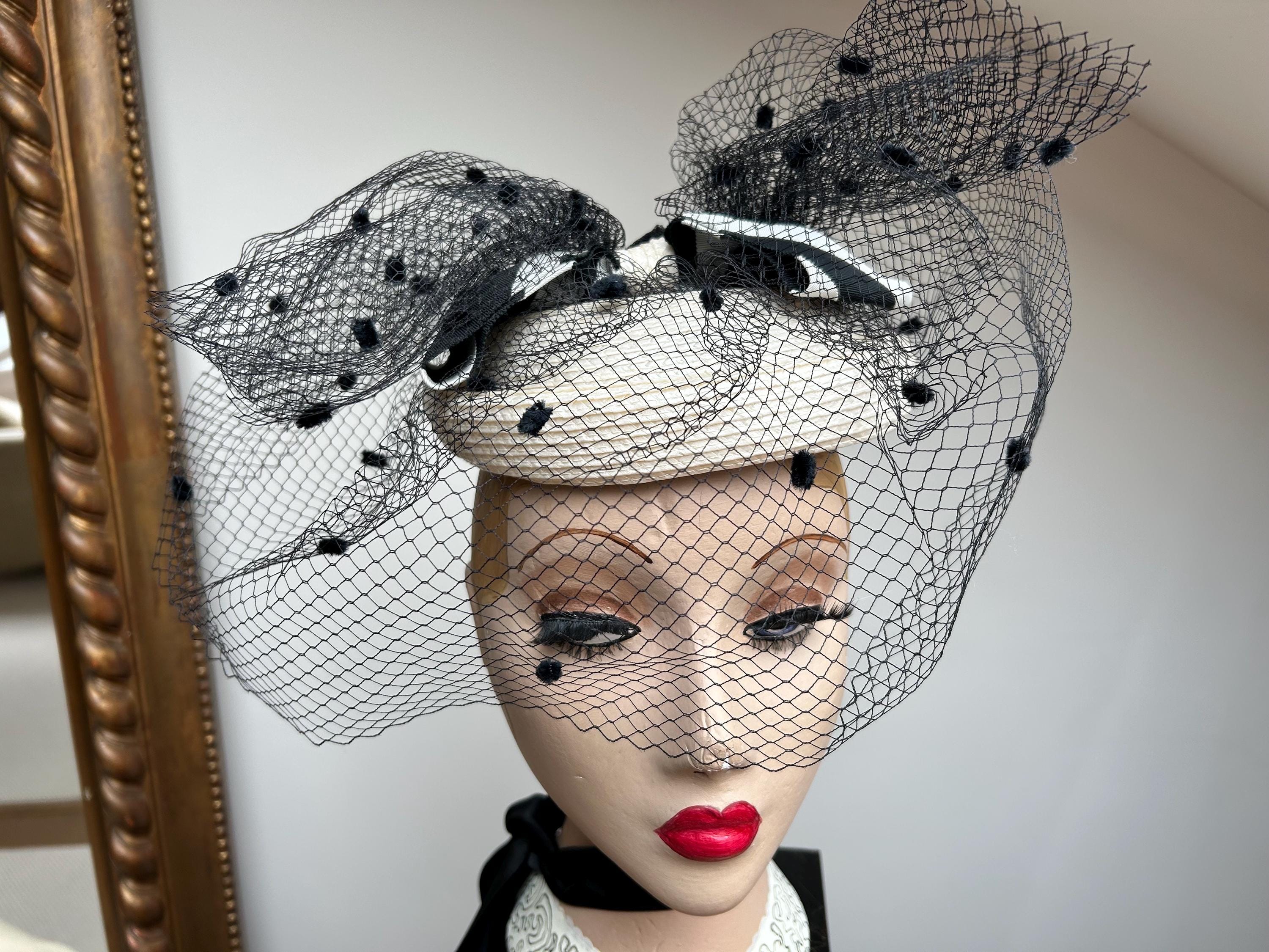 Anita Porritt Black Velvet Bow Hat Stunning Rhinestone Accent Designer Millinery Designer Millinery - Etsy Australia main image 3