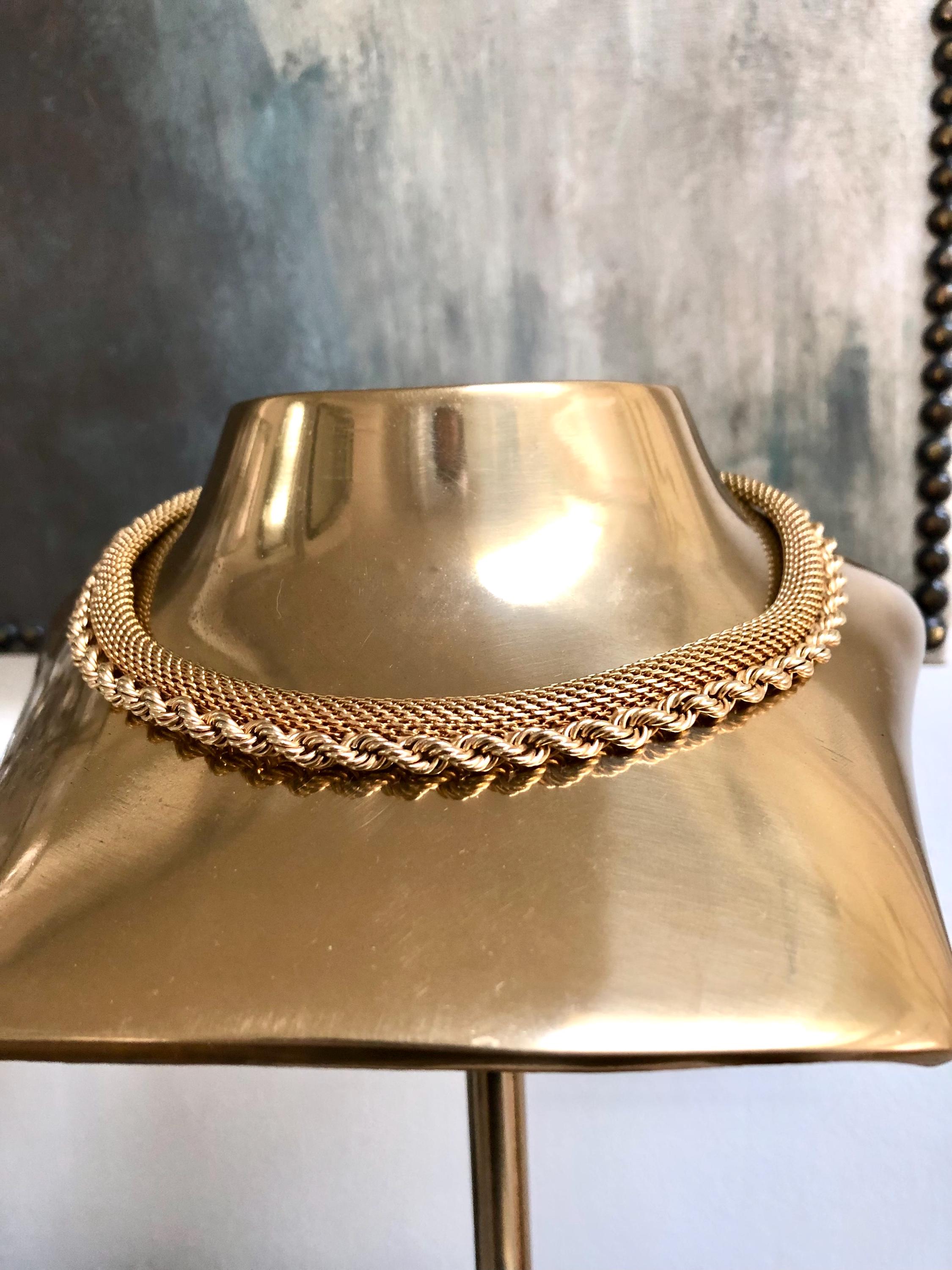 Vintage Grosse 1959 Gold Plated Collar Necklace - Etsy 日本