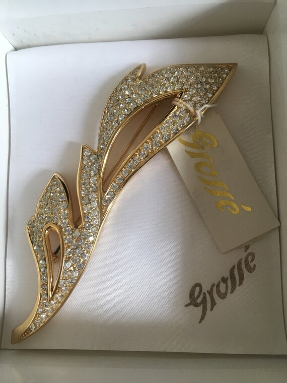 信頼への信頼 Vintage Grossé Large Brooch With Tags and Box - Etsy アクセサリー
