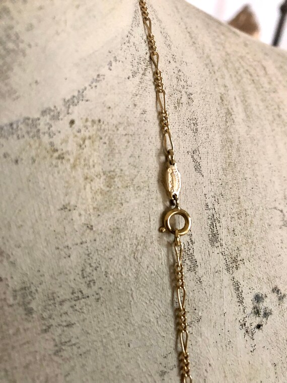 Christian Dior Gold Plated Long Chain Necklace Gem